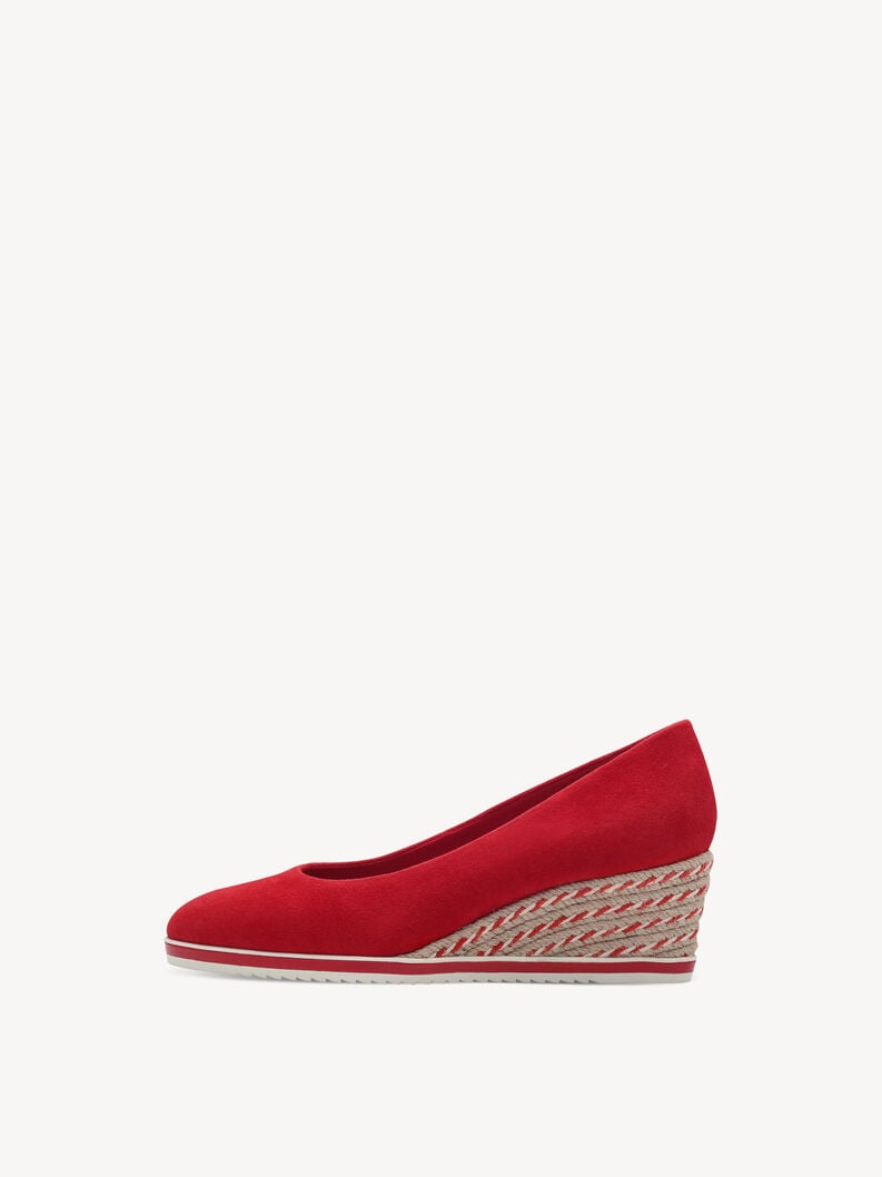 pelle wedge pompe in - rosso 1-22303-42-500 compra tamaris pompe online