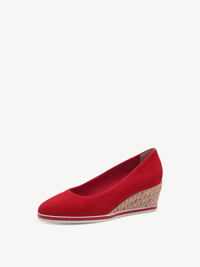 pelle wedge pompe in - rosso 1-22303-42-500 compra tamaris pompe online