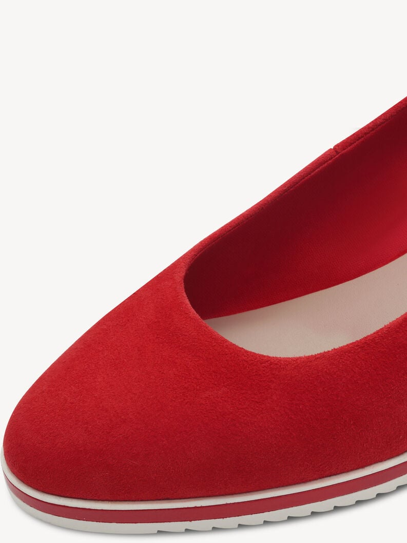 pelle wedge pompe in - rosso 1-22303-42-500 compra tamaris pompe online
