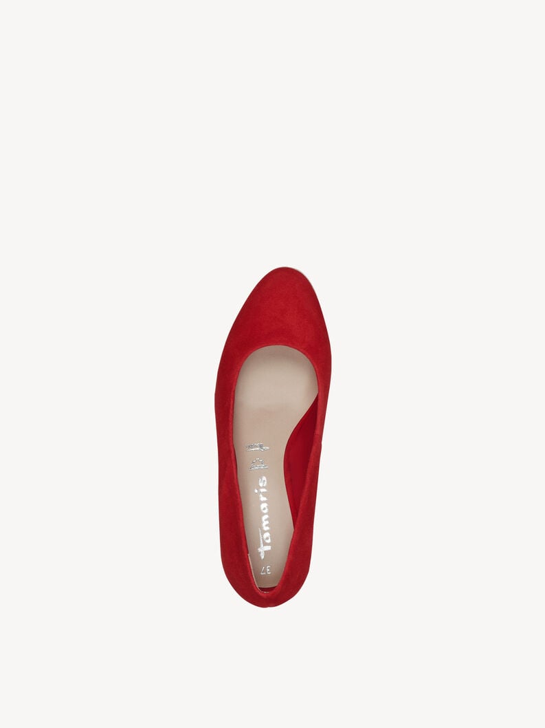 pelle wedge pompe in - rosso 1-22303-42-500 compra tamaris pompe online