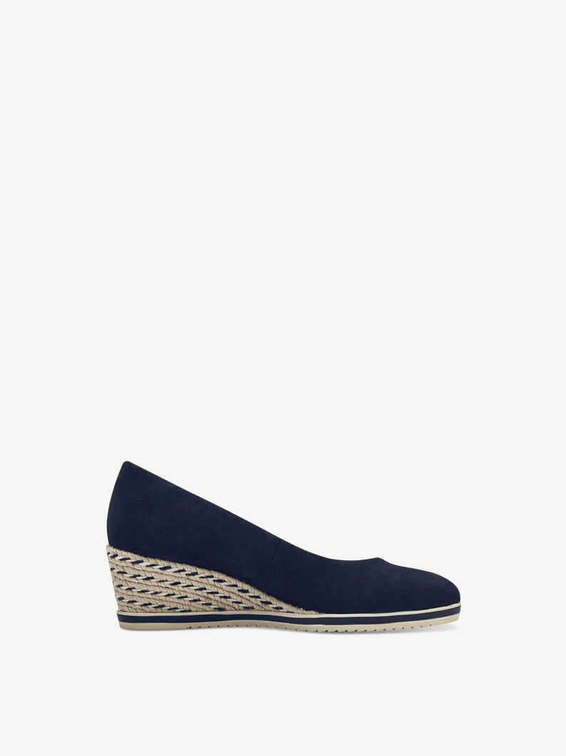 pelle wedge pompe - blu 1-22303-42-805 compra tamaris pompe online