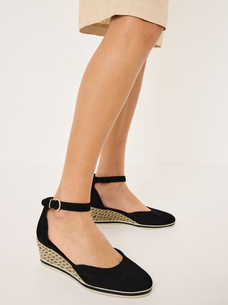 pelle wedge pompe - nero 1-22309-42-001 compra tamaris pompe online