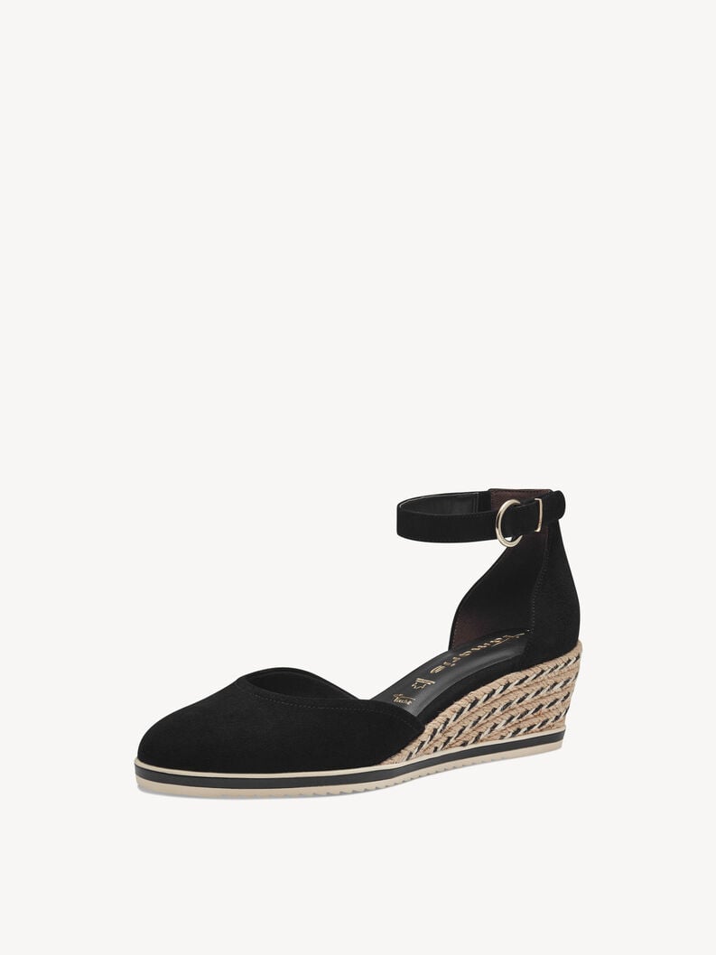pelle wedge pompe - nero 1-22309-42-001 compra tamaris pompe online