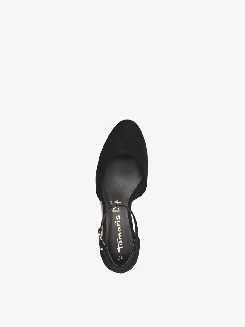 pelle wedge pompe - nero 1-22309-42-001 compra tamaris pompe online