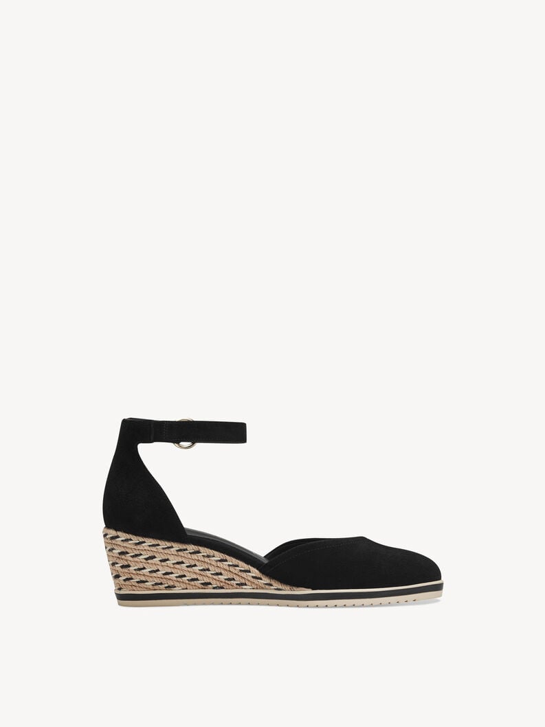 pelle wedge pompe - nero 1-22309-42-001 compra tamaris pompe online