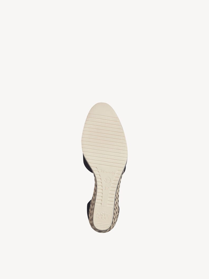 pelle wedge pompe - nero 1-22309-42-001 compra tamaris pompe online