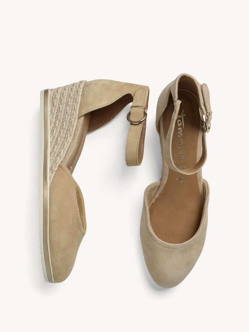 pelle wedge pompe - marrone 1-22309-42-435 compra tamaris pompe online