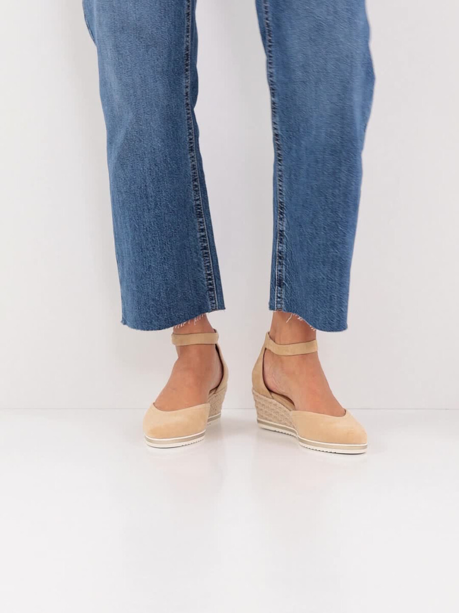 pelle wedge pompe - marrone 1-22309-42-435 compra tamaris pompe online