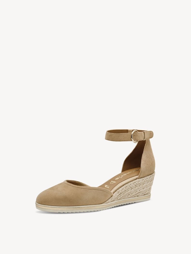 pelle wedge pompe - marrone 1-22309-42-435 compra tamaris pompe online