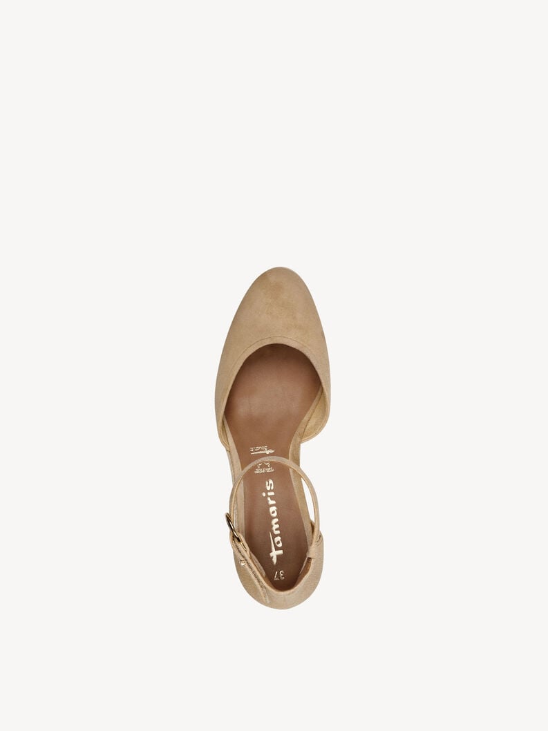 pelle wedge pompe - marrone 1-22309-42-435 compra tamaris pompe online