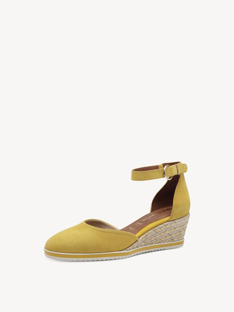 pelle wedge pompe - giallo 1-22309-42-600 compra tamaris pompe online