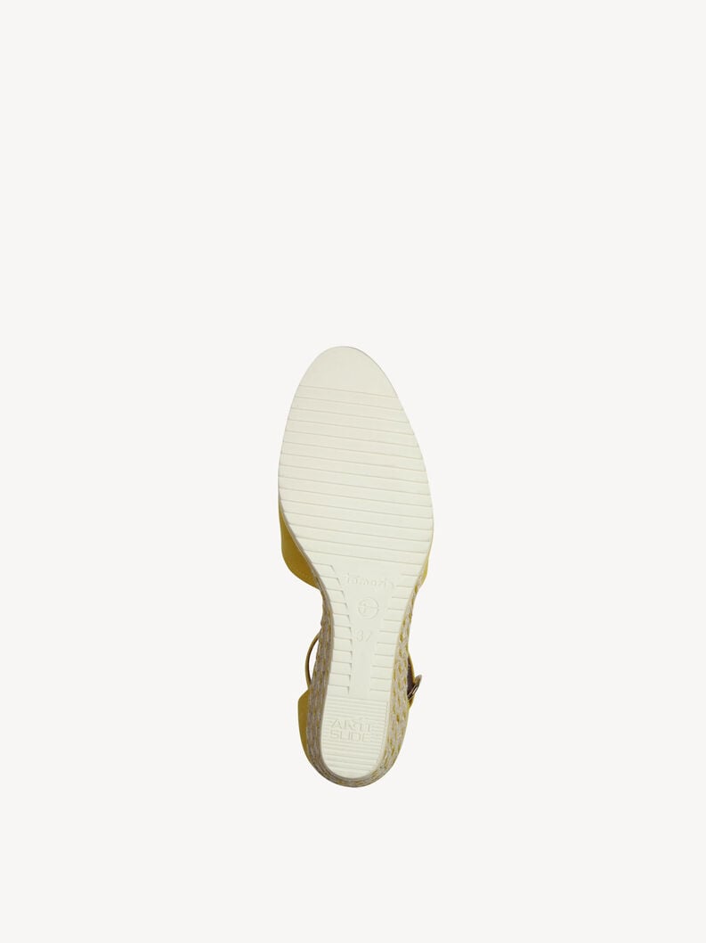 pelle wedge pompe - giallo 1-22309-42-600 compra tamaris pompe online