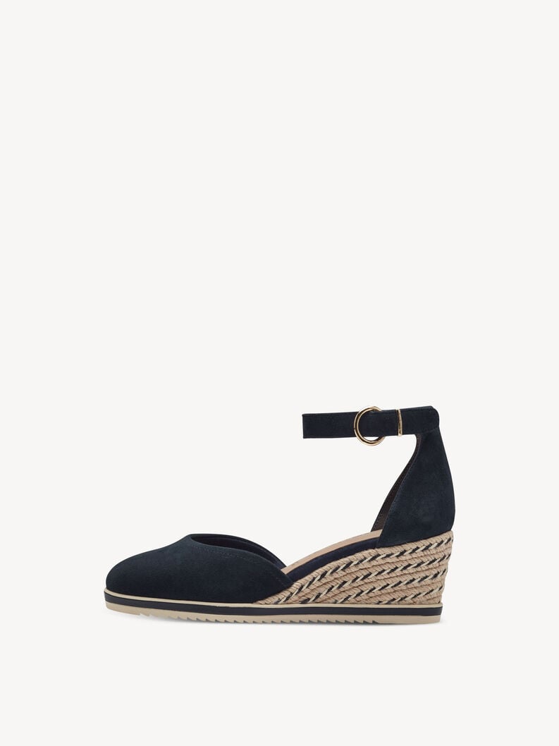 pelle wedge pompe - blu 1-22309-42-805 compra tamaris pompe online