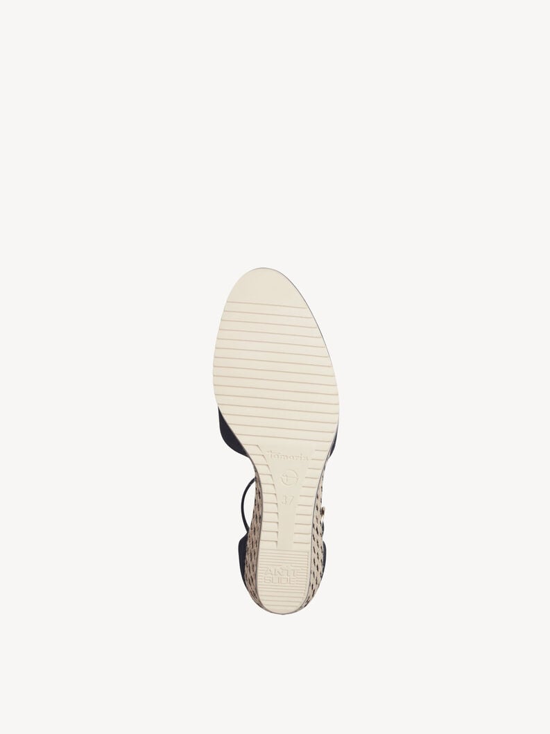 pelle wedge pompe - blu 1-22309-42-805 compra tamaris pompe online