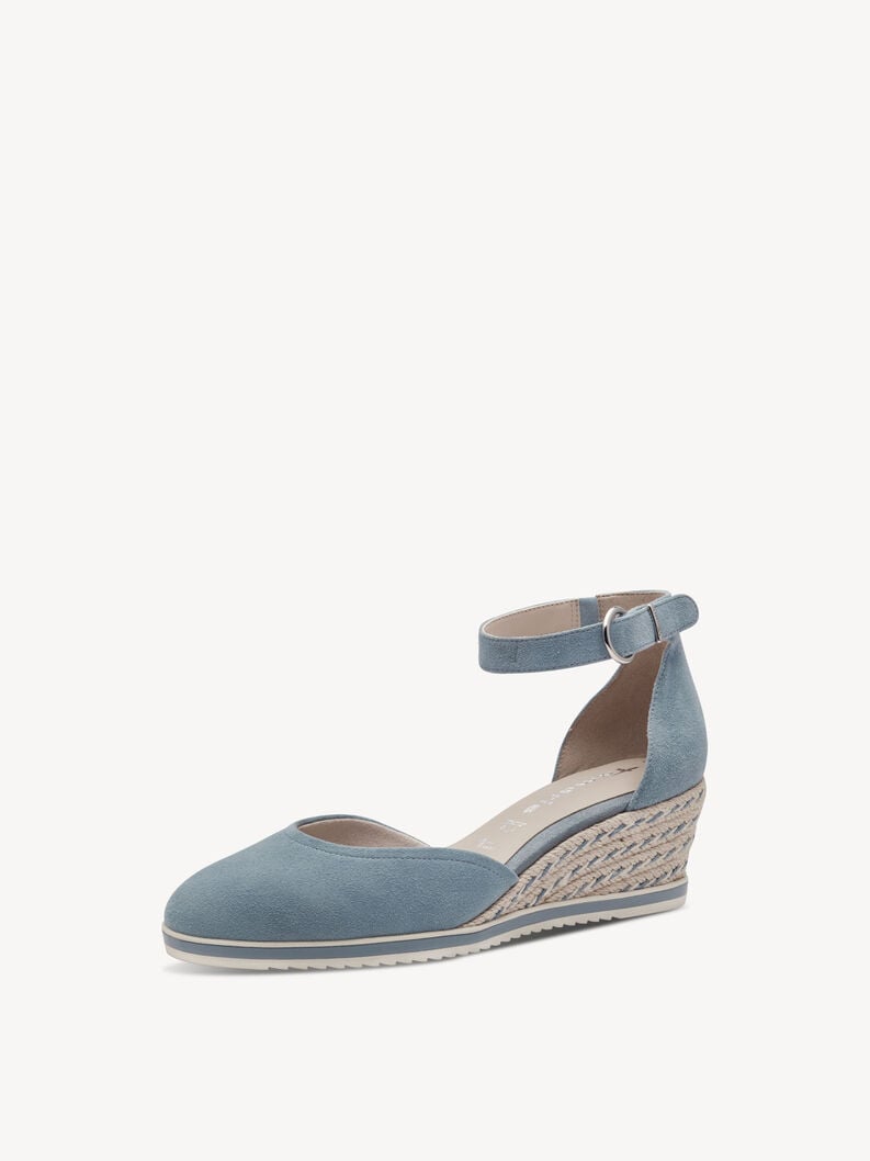 pelle wedge pompe - blu 1-22309-42-880 compra tamaris pompe online