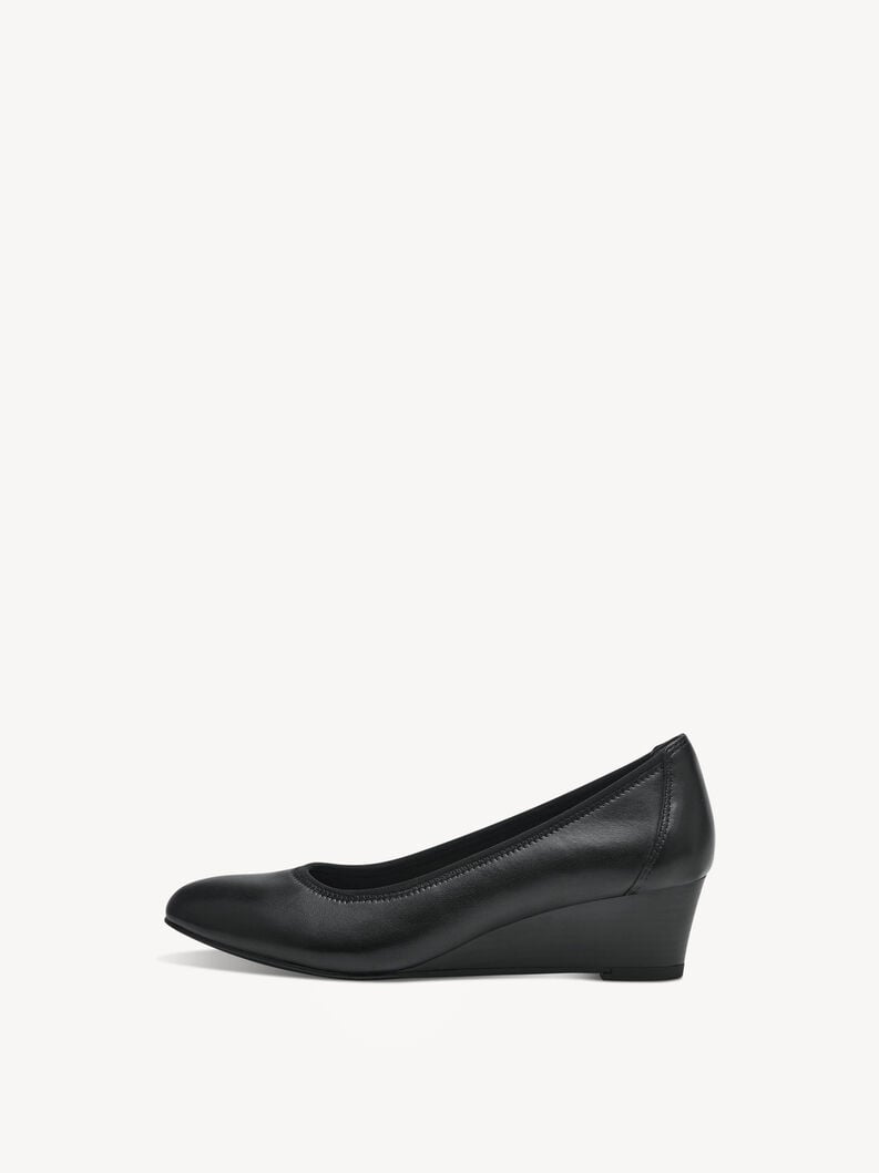 pelle wedge pompe - nero 1-22320-42-003 compra tamaris pompe online