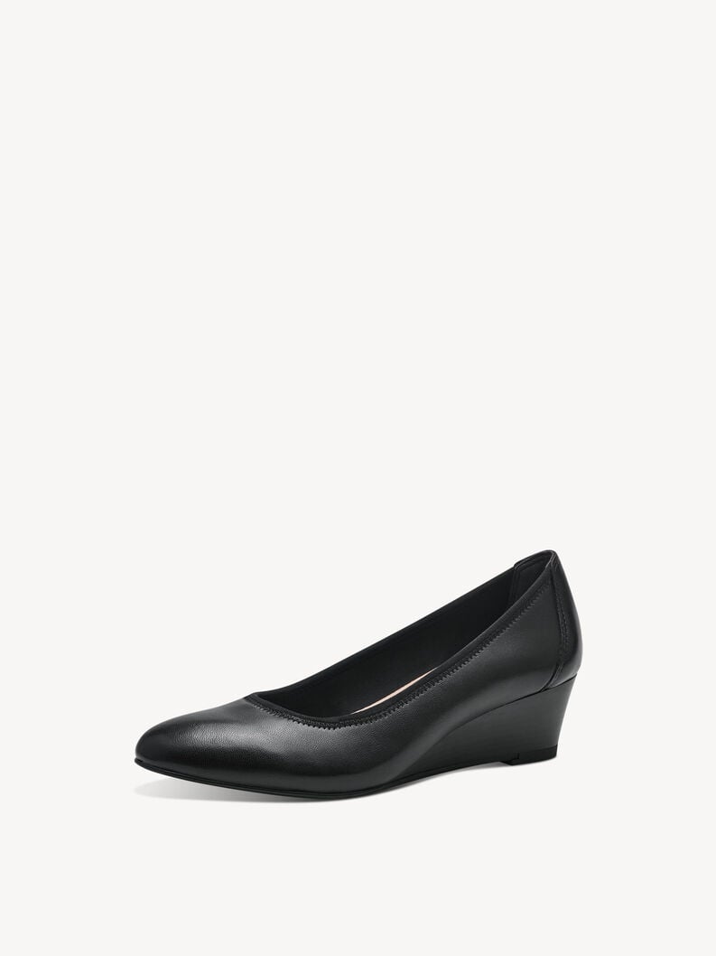 pelle wedge pompe - nero 1-22320-42-003 compra tamaris pompe online