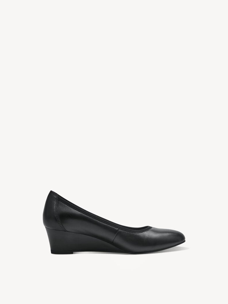 pelle wedge pompe - nero 1-22320-42-003 compra tamaris pompe online