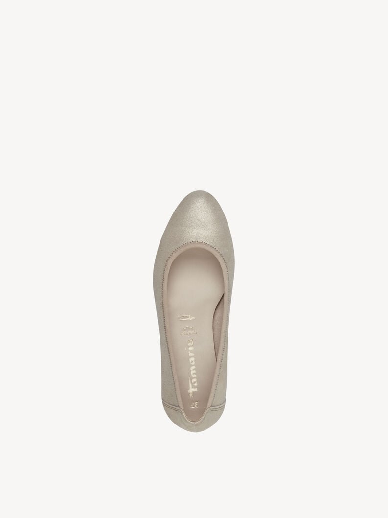 pelle wedge pompe - beige 1-22320-42-179 compra tamaris pompe online