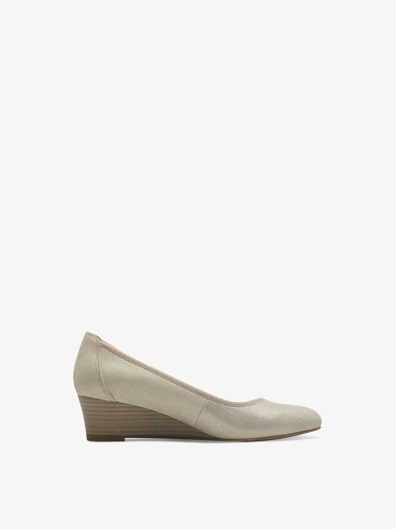pelle wedge pompe - beige 1-22320-42-179 compra tamaris pompe online