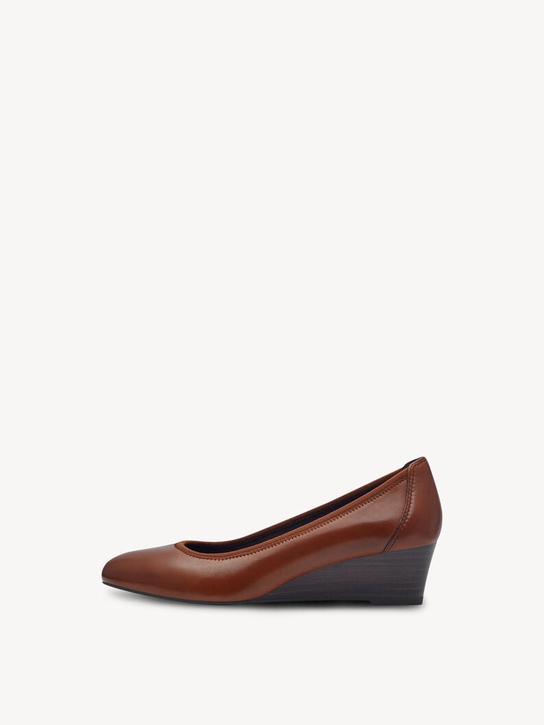 pelle wedge pompe - marrone 1-22320-42-356 compra tamaris pompe online