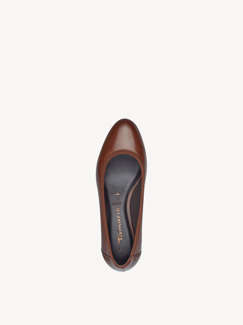 pelle wedge pompe - marrone 1-22320-42-356 compra tamaris pompe online
