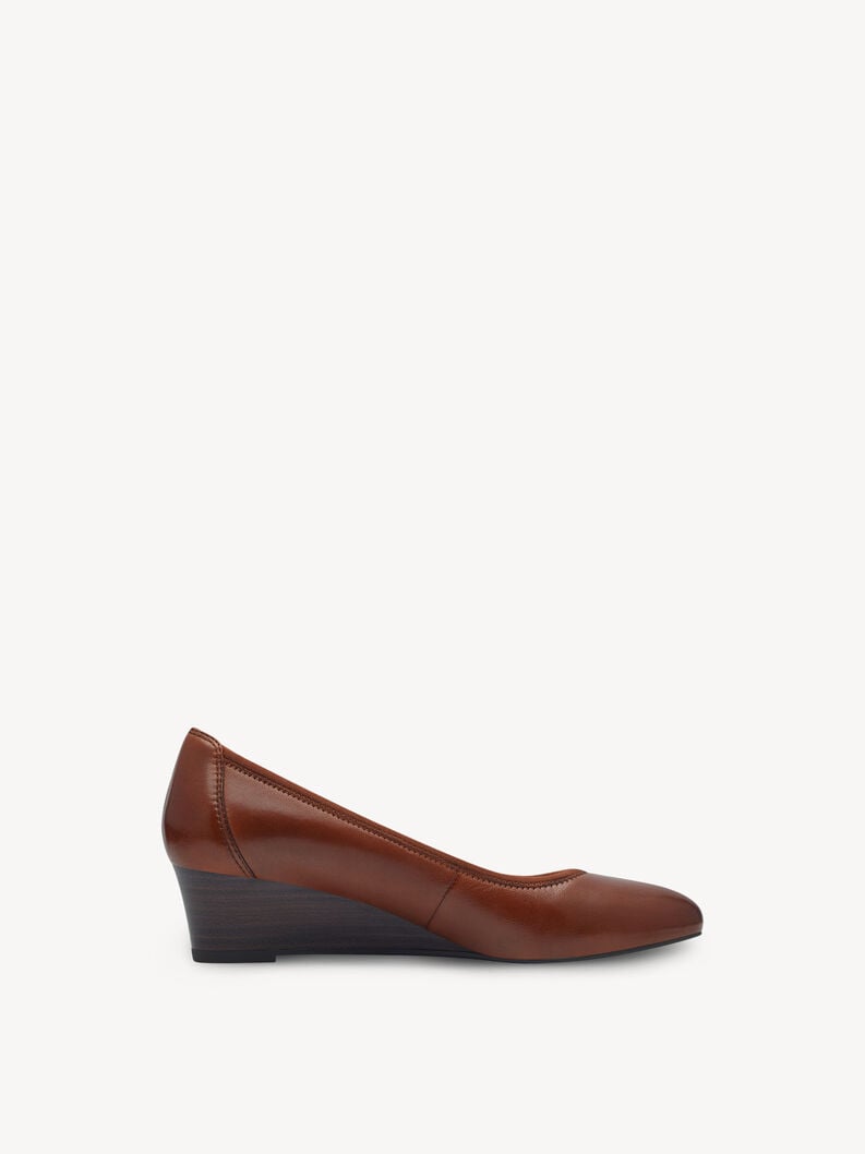 pelle wedge pompe - marrone 1-22320-42-356 compra tamaris pompe online