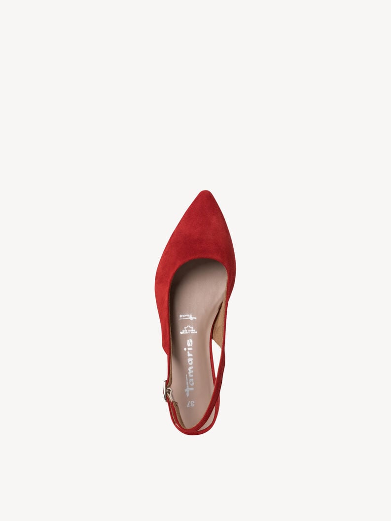 imbracatura di cuoio pompe - rosso 1-29500-42-500 compra tamaris sling pompe online