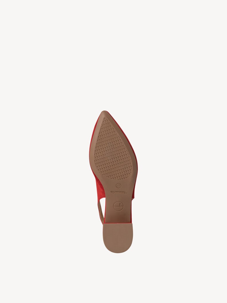 imbracatura di cuoio pompe - rosso 1-29500-42-500 compra tamaris sling pompe online